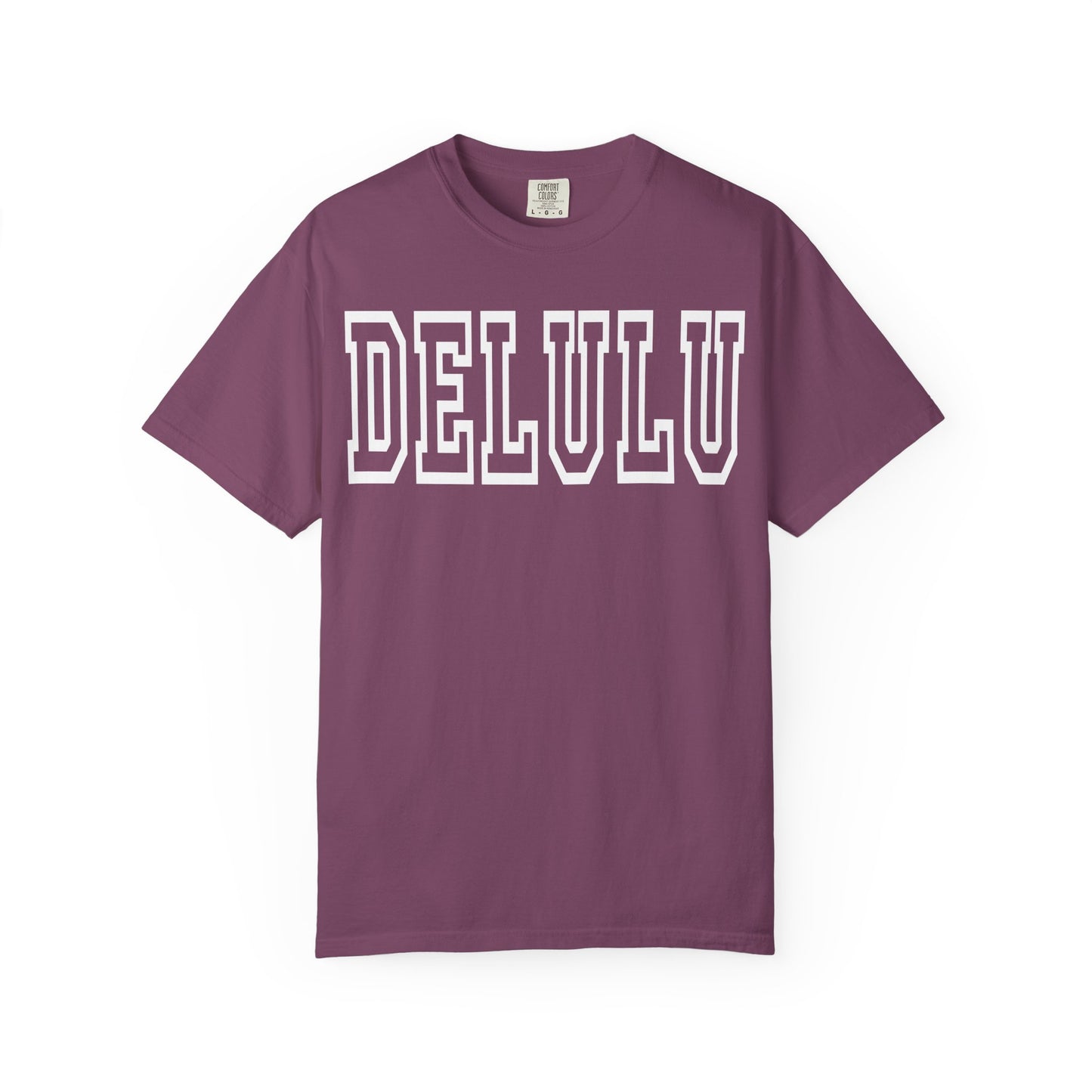 DELULU collegiate text T-Shirt | Womens T-shirt | Mens T-Shirt | Unisex Shirt | Gift