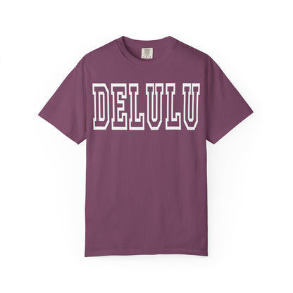 DELULU collegiate text T-Shirt | Womens T-shirt | Mens T-Shirt | Unisex Shirt | Gift